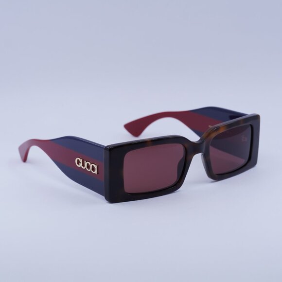 ?️ New Gucci GG1860S 002 Sunglasses - Havana/Blue/Red Frame main image 4